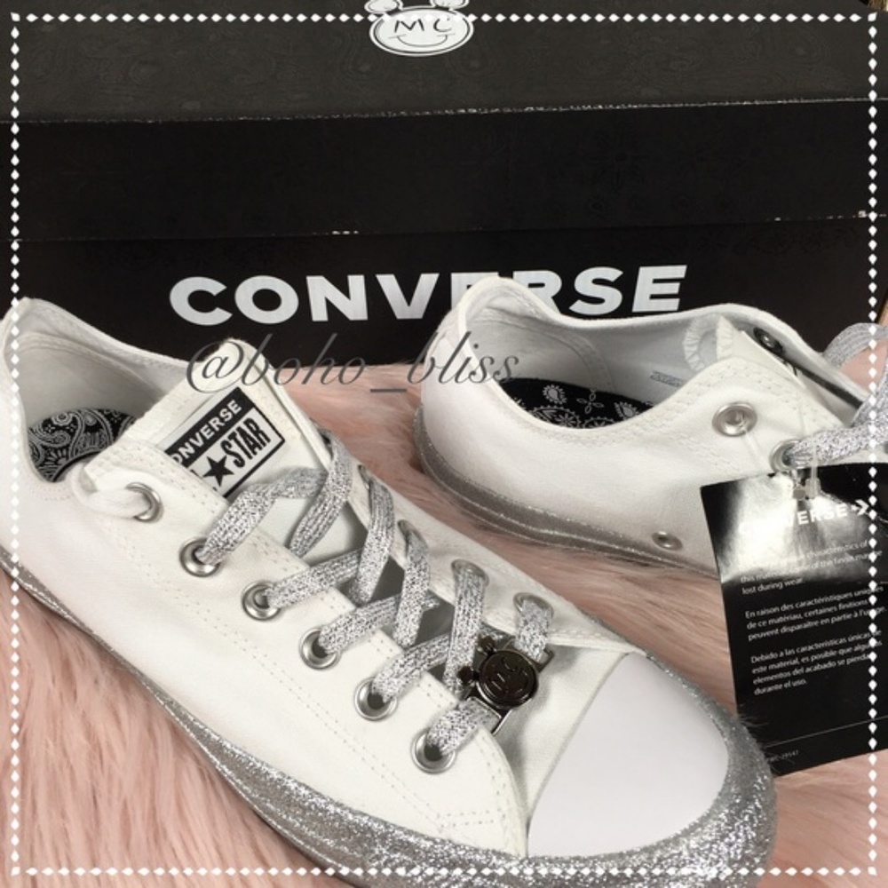 CONVERSE | Miley Cyrus Glitter Sneakers NEW - Picture 7 of 7